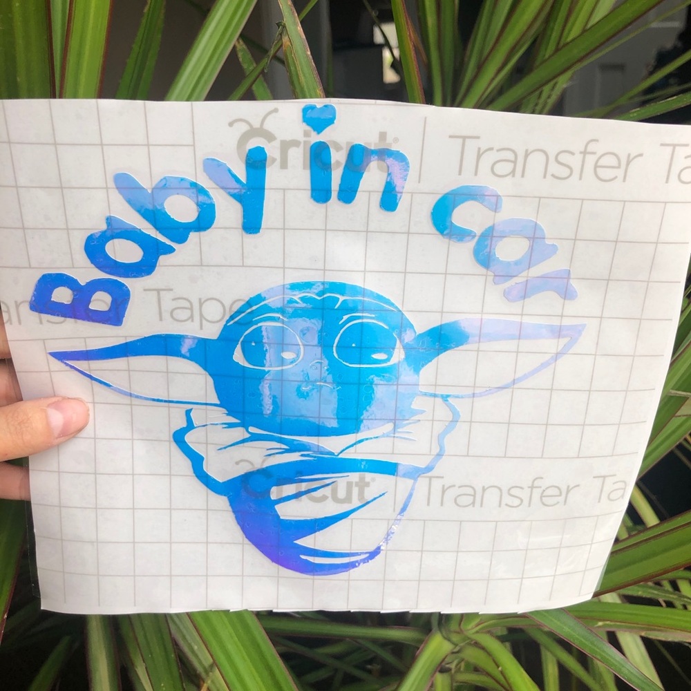 Custom baby yoda decal